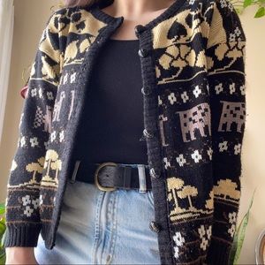 Vintage Patterned Cardigan